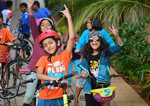 Kids Playing & Cycling